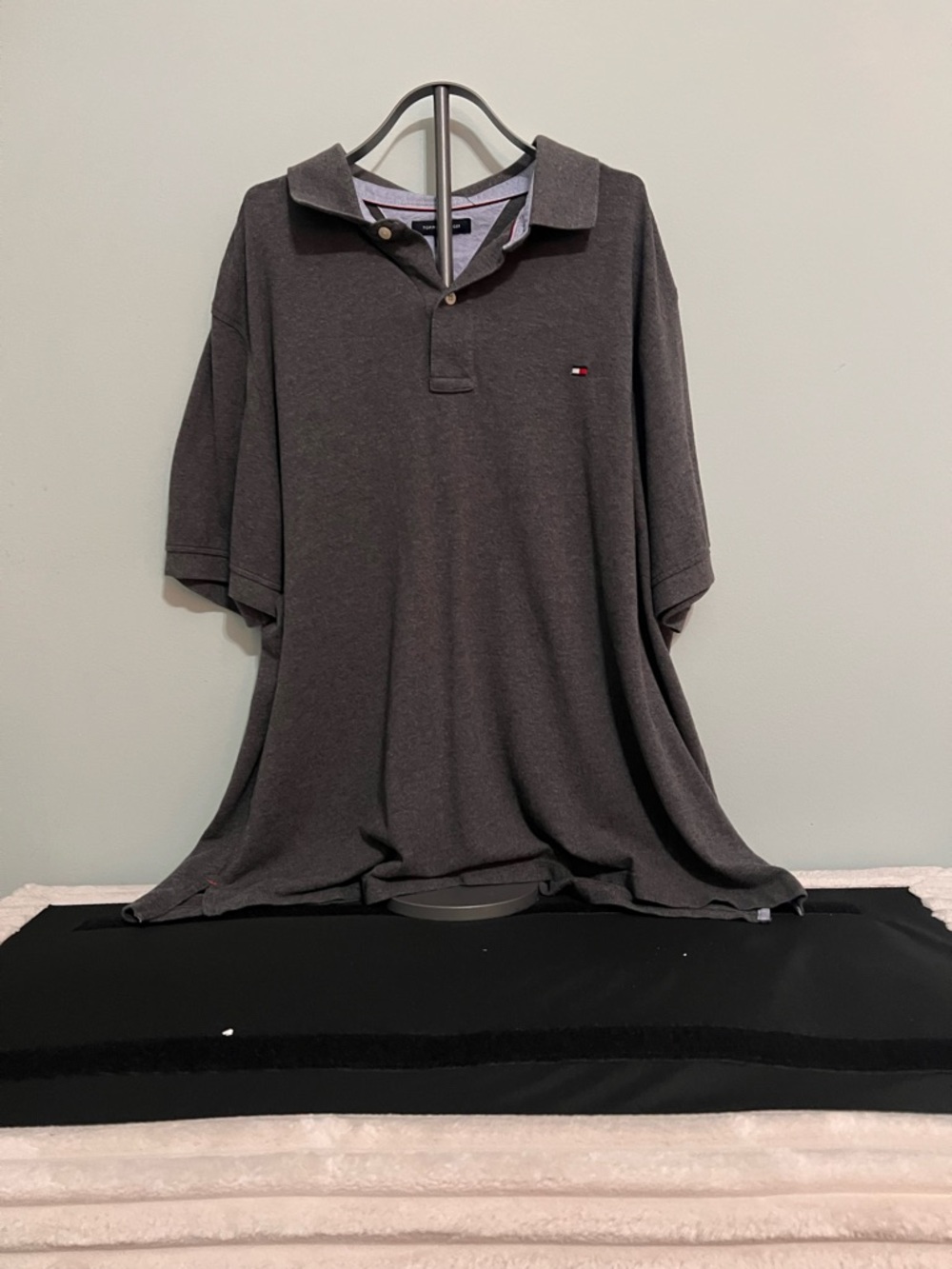 Tommy Hilfiger Men's Dark Charcoal Gray Polo Shirt